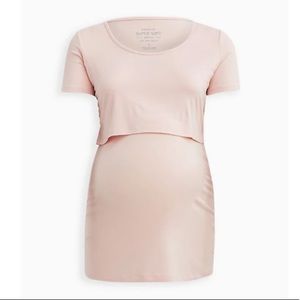 MATERNITY NURSING TOP - SUPER SOFT PINK